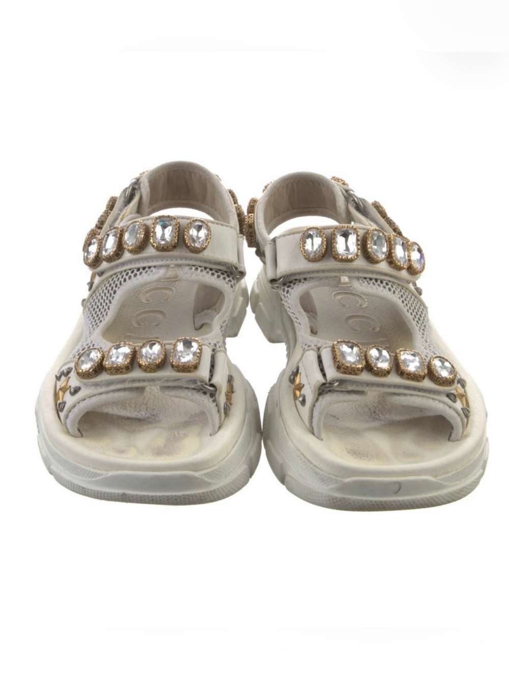 Authentic Gucci Aguru Crystal Sandals